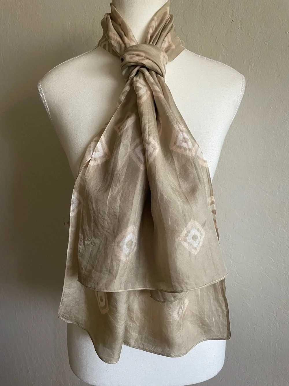 Hand made silk scarf